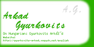 arkad gyurkovits business card